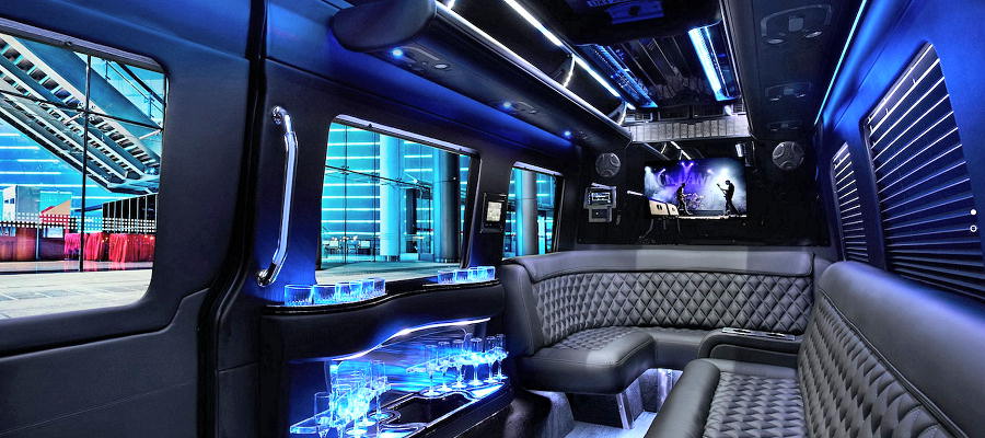 passenger area of luxury motor coach